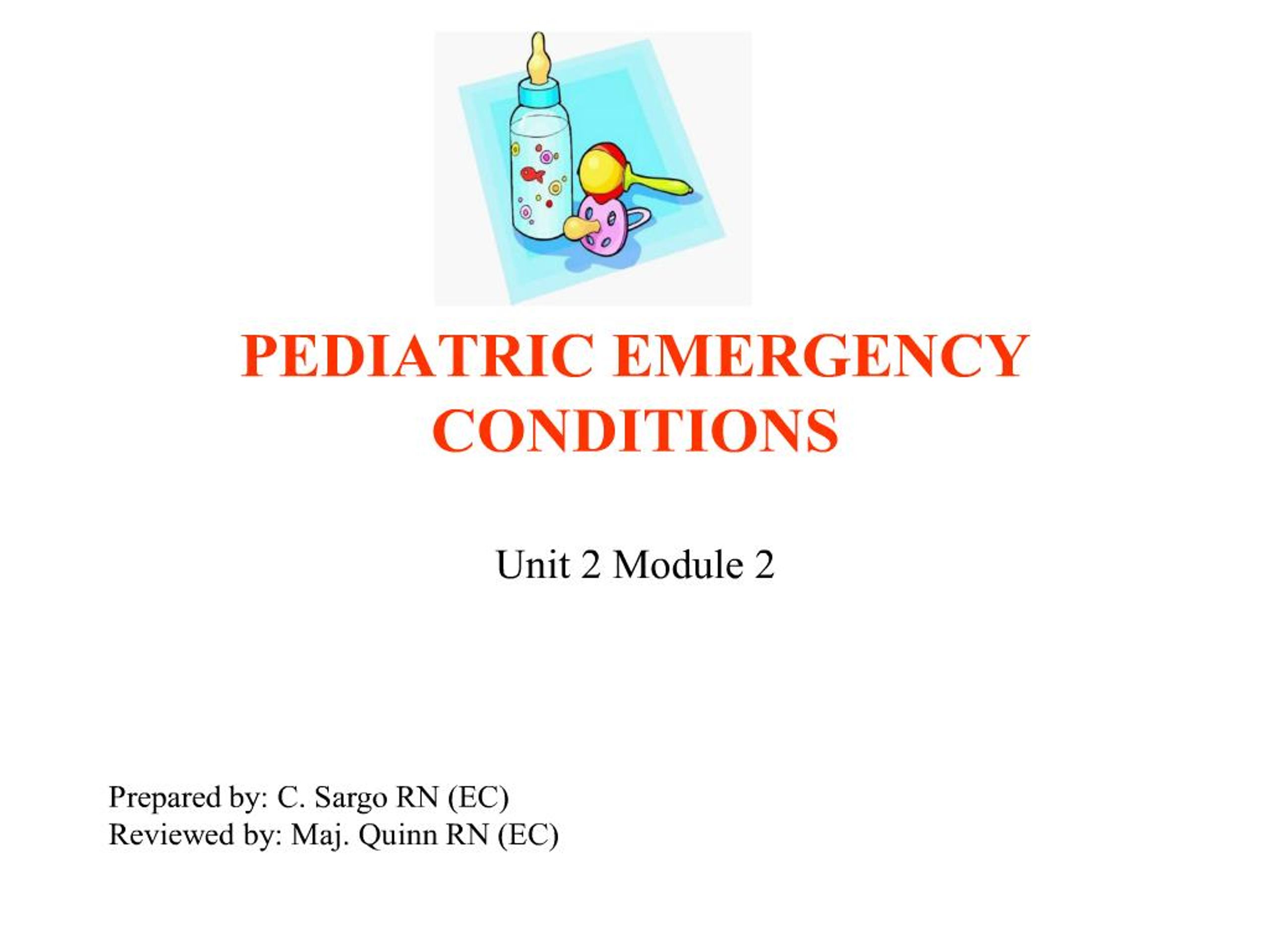 PPT - PEDIATRIC EMERGENCY CONDITIONS PowerPoint Presentation, free ...