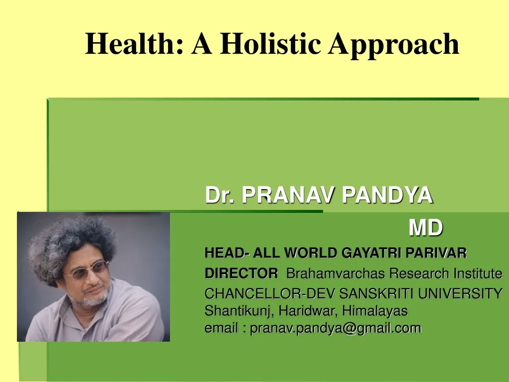 health a holistic approach