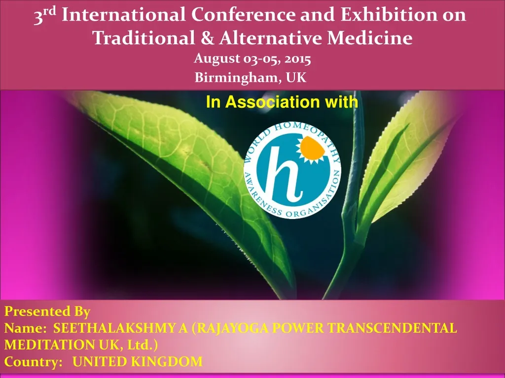 3 rd international conference and exhibition