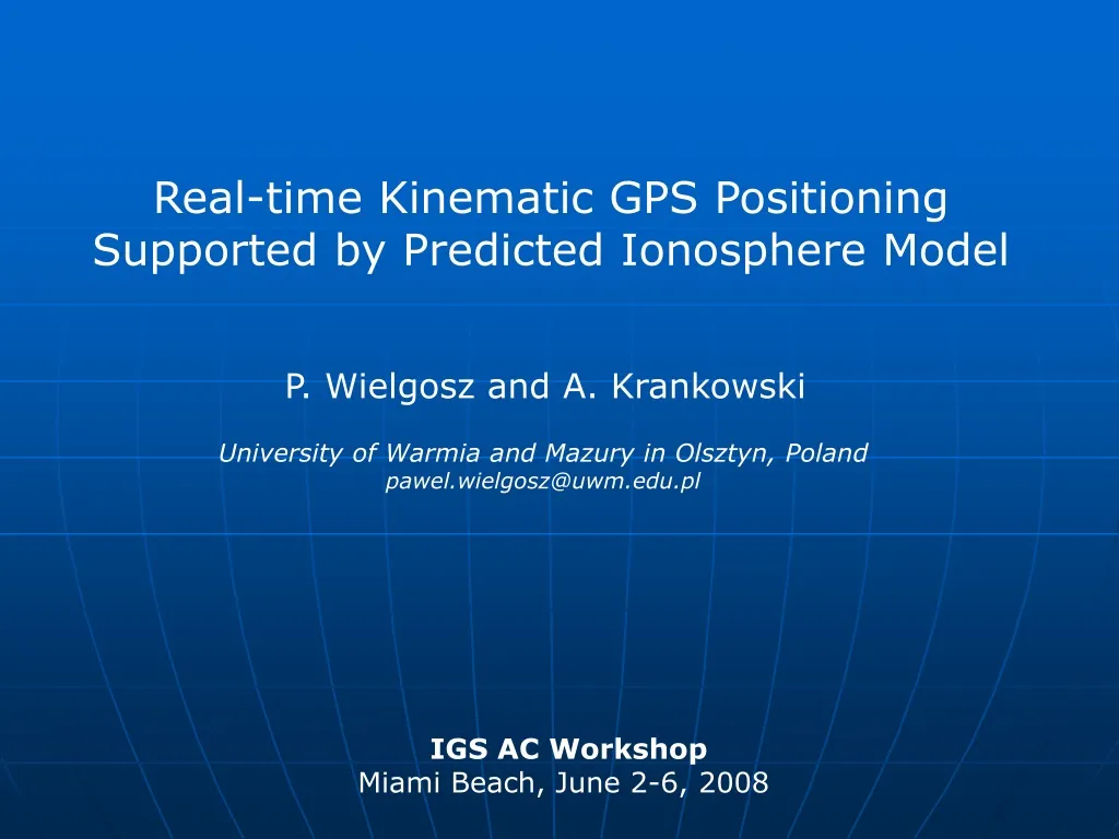 real time kinematic gps positioning supported