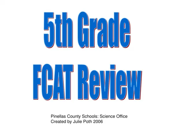 5th Grade FCAT Review