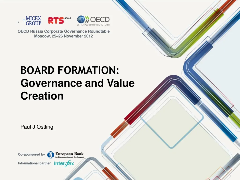 board formation governance and value creation