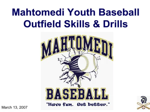 Mahtomedi Youth Baseball Outfield Skills Drills