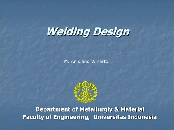 Welding Design