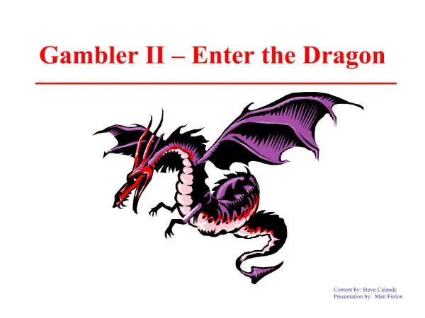 Gambler II Enter the Dragon
