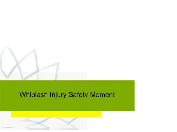Whiplash Injury Safety Moment