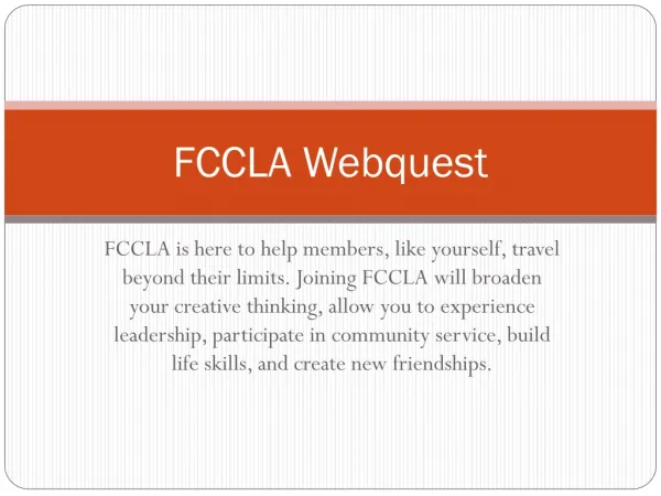 FCCLA Webquest