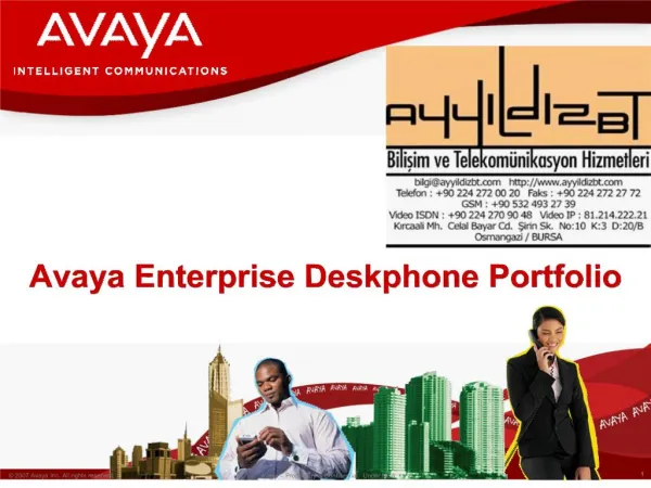 Avaya Enterprise Deskphone Portfolio