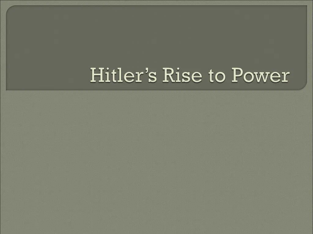 hitler s rise to power