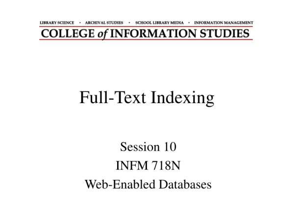 Full-Text Indexing