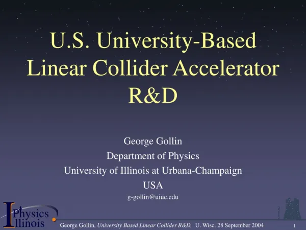 U.S. University-Based Linear Collider Accelerator R&amp;D