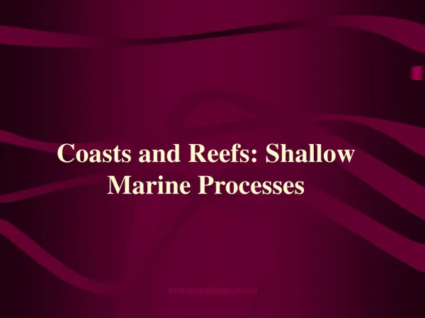 Coasts and Reefs: Shallow Marine Processes