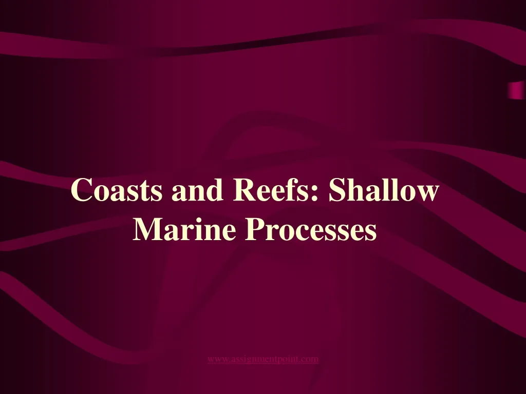 coasts and reefs shallow marine processes