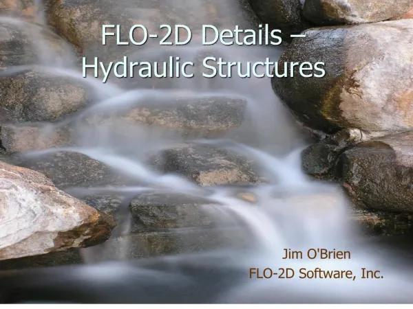 FLO-2D Details Hydraulic Structures