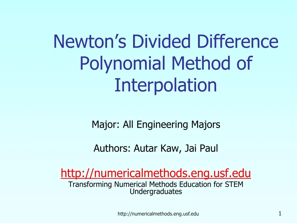 newton s divided difference polynomial method of interpolation