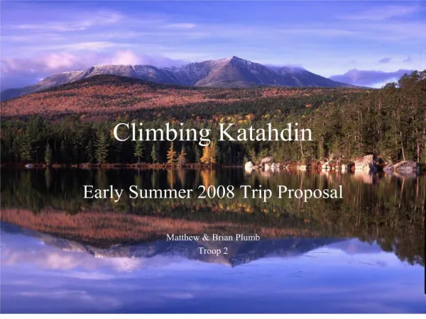 Climbing Katahdin