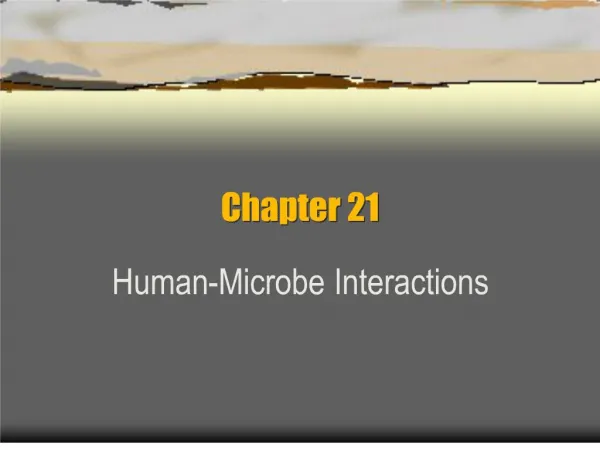 Human-Microbe Interactions
