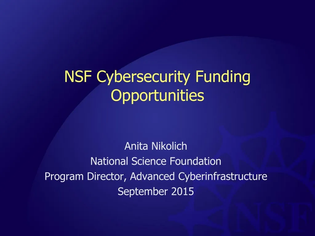 nsf cybersecurity funding opportunities