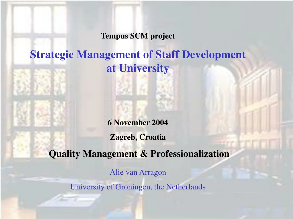 tempus scm project strategic management of staff