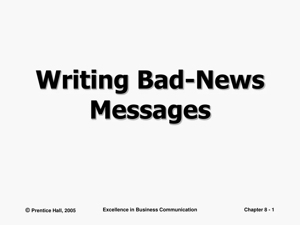 writing bad news messages