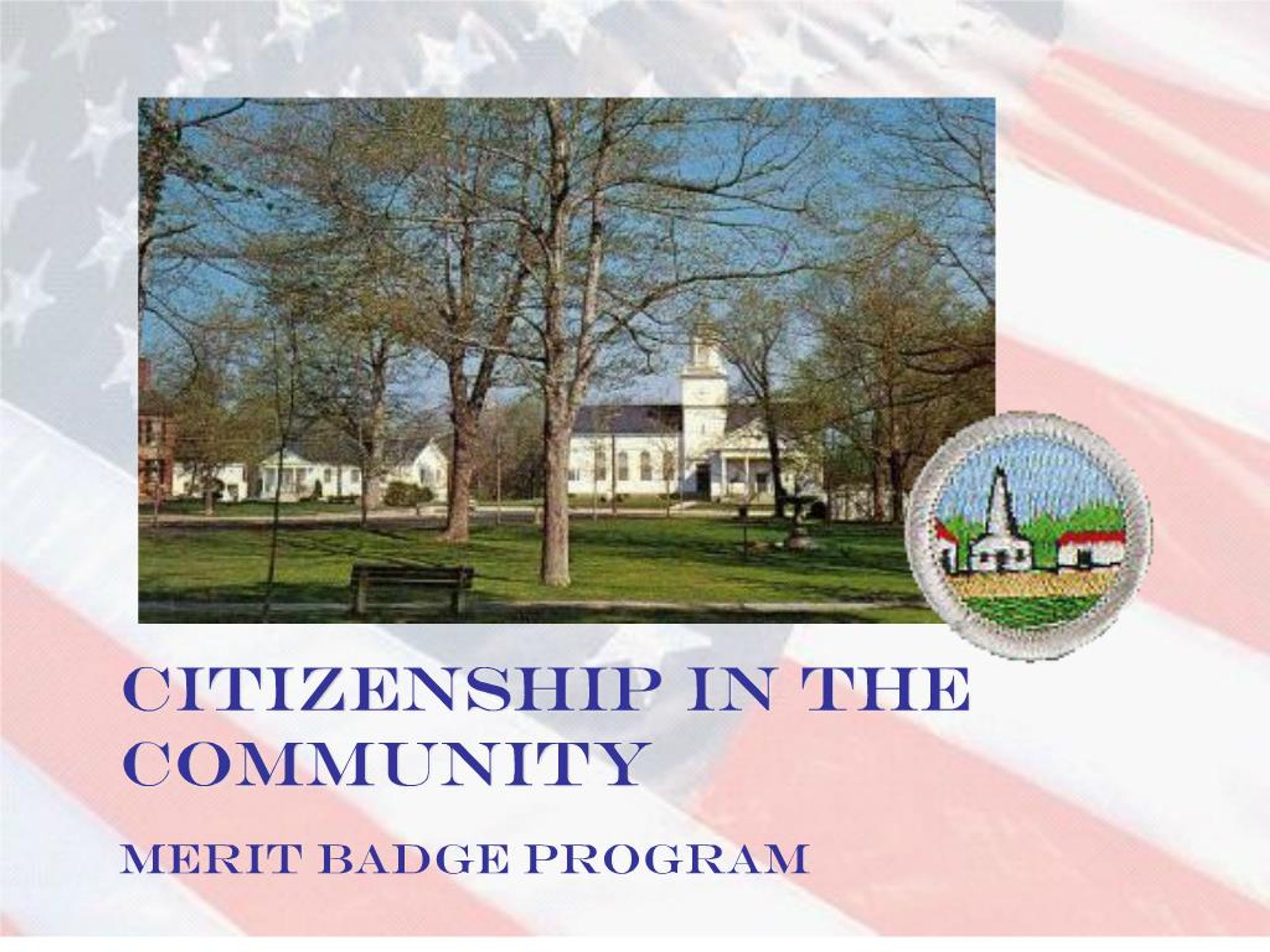 PPT Citizenship in the Community MERIT BADGE PROGRAM PowerPoint