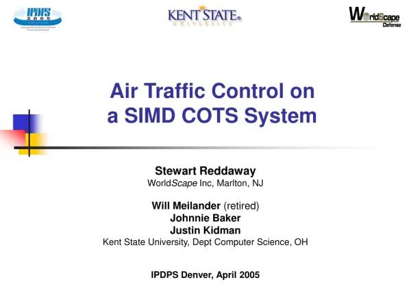 Air Traffic Control on a SIMD COTS System