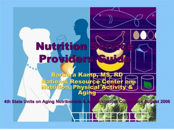 Nutrition Service Providers Guide
