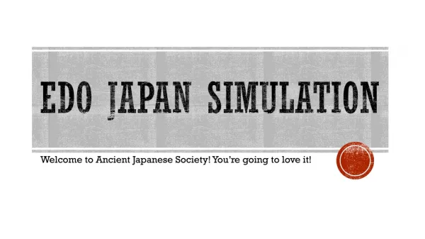 Edo Japan simulation