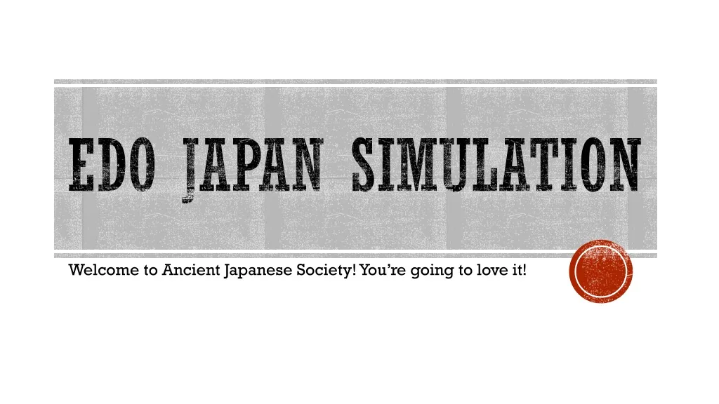 edo japan simulation
