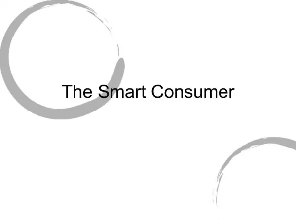 The Smart Consumer