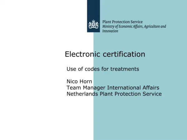 Electronic certification