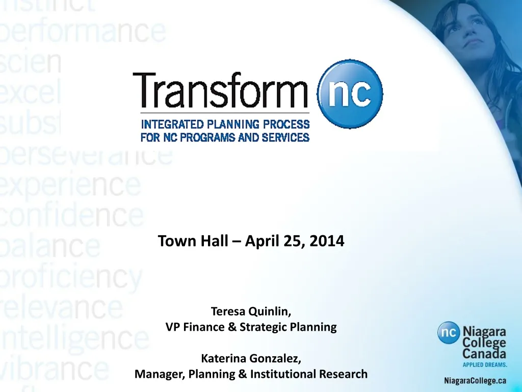 town hall april 25 2014 teresa quinlin vp finance