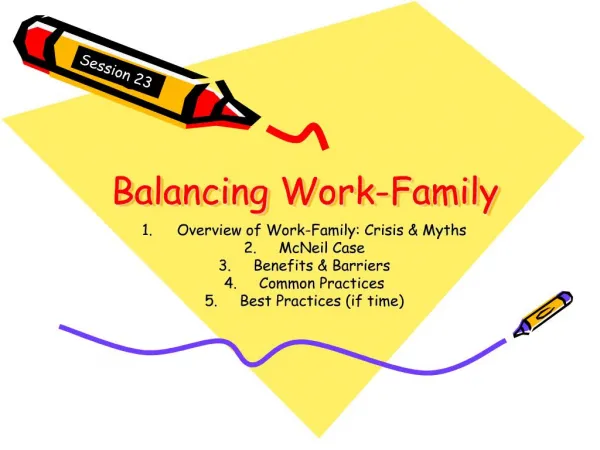 Balancing Work-Family