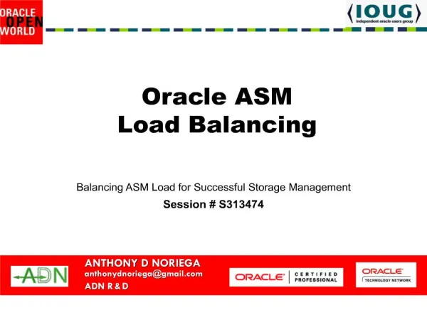Oracle ASM Load Balancing