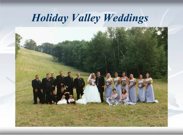 Holiday Valley Weddings