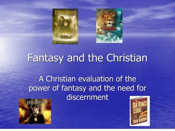 Fantasy and the Christian