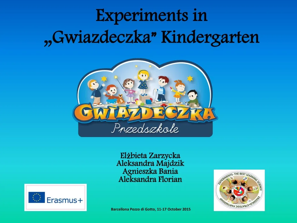 experiments in gwiazdeczka kindergarten