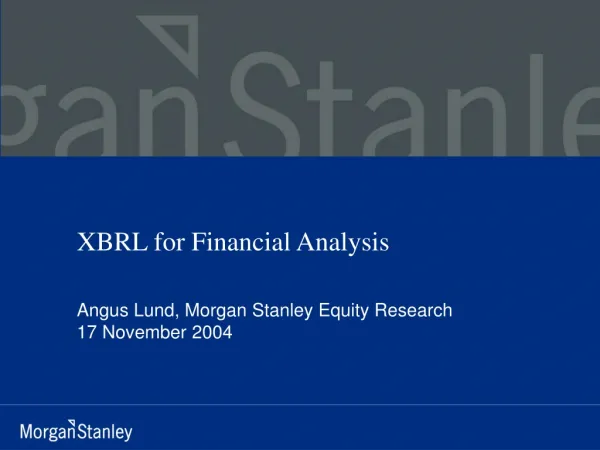 XBRL for Financial Analysis