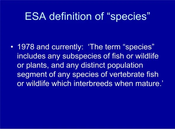 ESA definition of