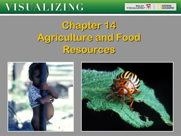 Chapter 14 Agriculture and Food Resources