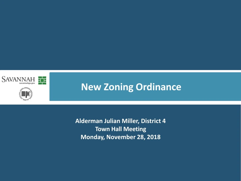 new zoning ordinance