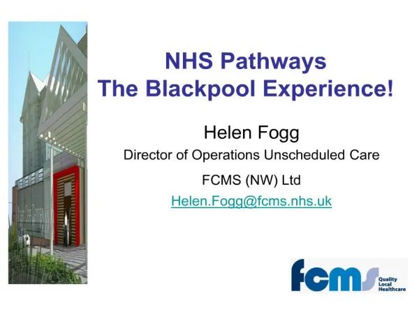NHS Pathways The Blackpool Experience