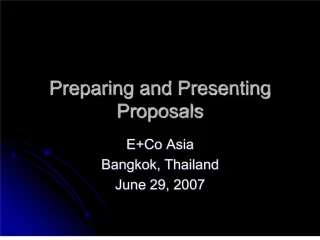 Preparing and Presenting Proposals - slide 1
