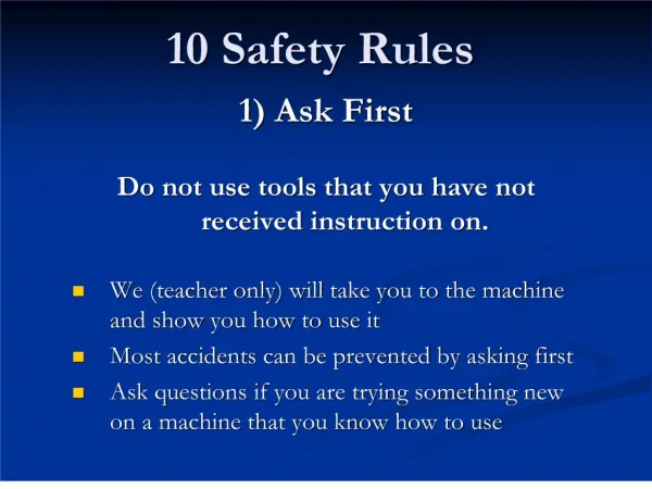 10 Safety Rules