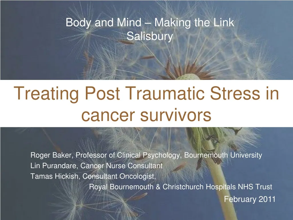 treating post traumatic stress in cancer survivors