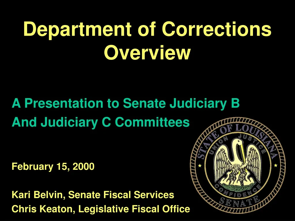 department of corrections overview
