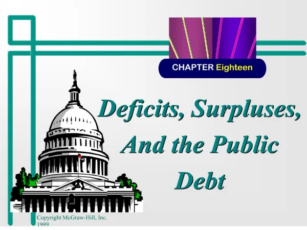 Deficits, Surpluses, And the Public Debt