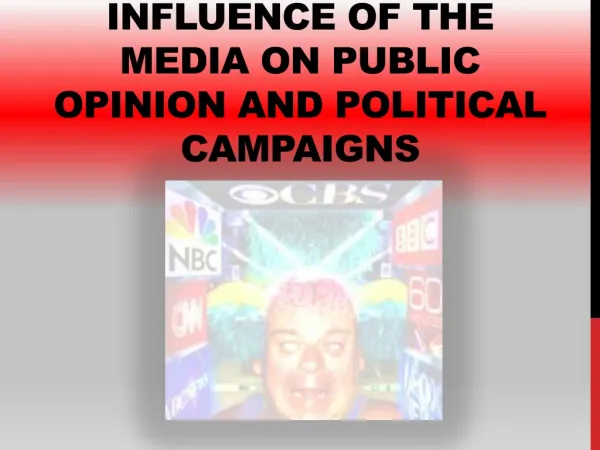 Influence of the Media on Public Opinion and Political Campaigns
