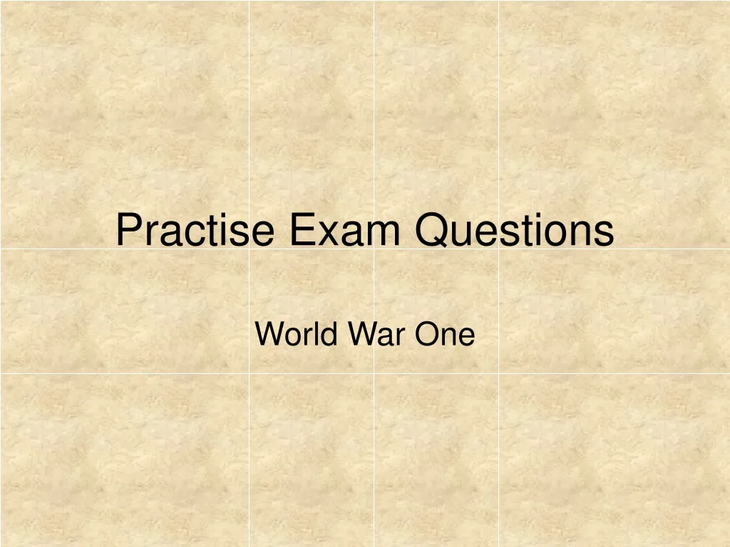 practise exam questions