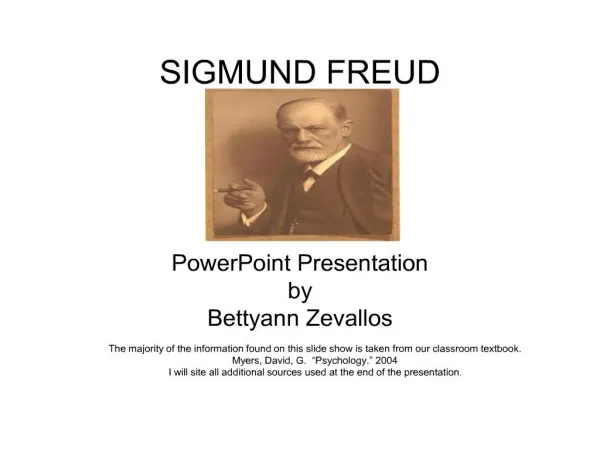 SIGMUND FREUD PowerPoint Presentation by Bettyann ...